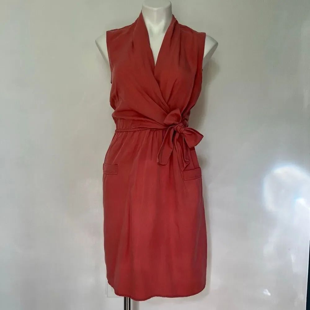Elie Tahari 100% tencel wrap dress